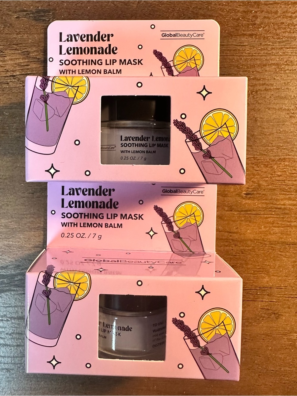 Global Beauty Care Lavender Lemonade Soothing Lip Mask With Lemon Balm 2PK